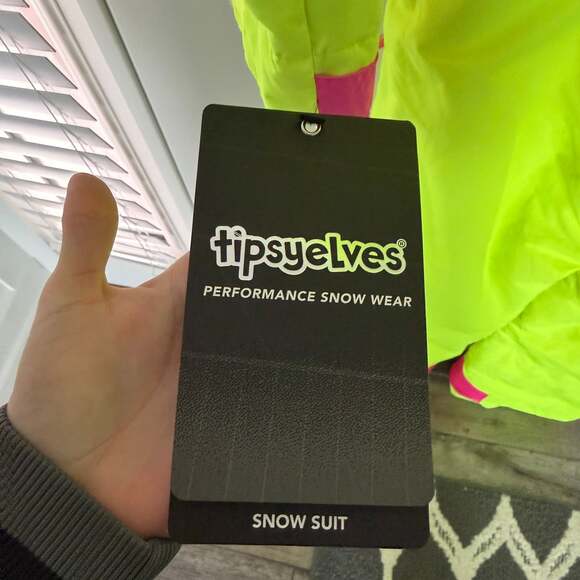 Tipsy Elves Women's Powder Blaster Neon Yellow Ski Suit - Picture 3 of 7